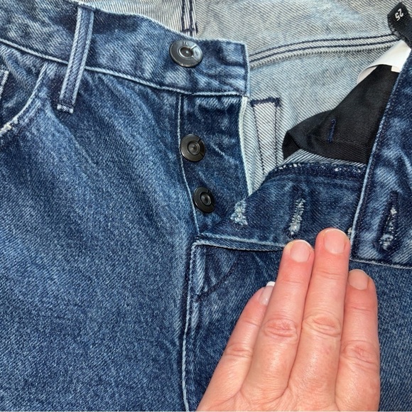 3x1 NYC Stella Selvedge Fringe Hem Jeans Button Fly Womens Size 25 boho chic - Picture 5 of 11